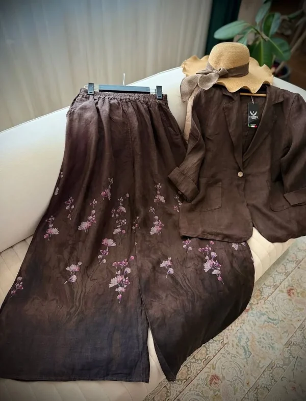 ست کت شلوار تک دکمه صحرا - Image 2